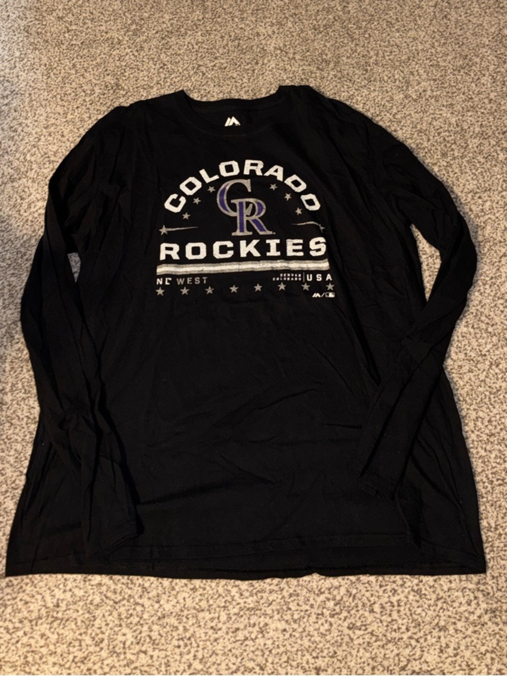 Colorado Rockies Black Long Sleeve Team Tee